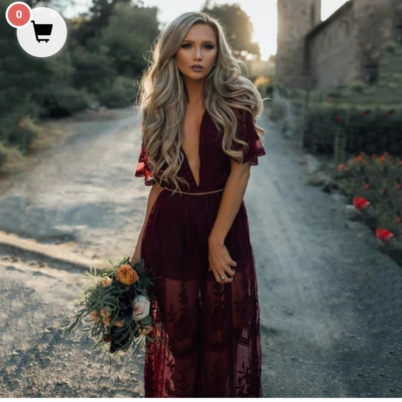 babyboo red dress Zafira Maxi Dress